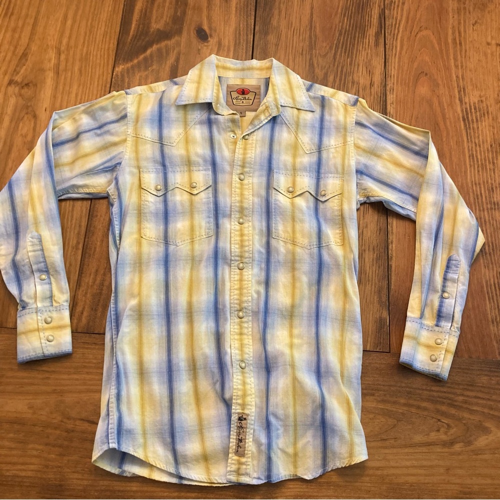 Larry Mahan Cowboy Collection Plaid Pearl Snap Western Shirt
